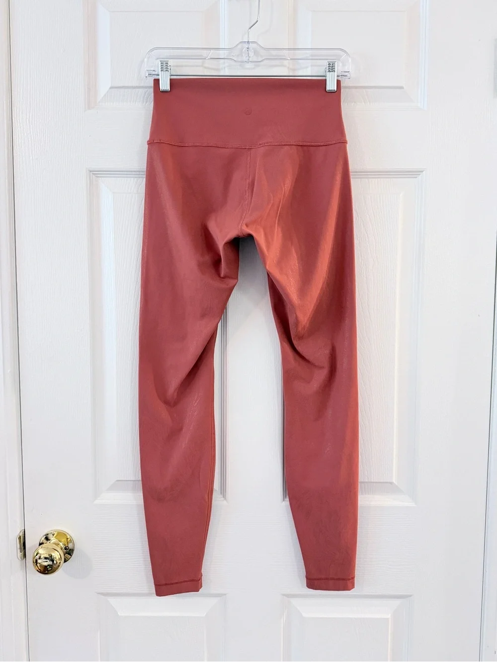 Lululemon Wunder Under High-Rise Shine Cranberry Pink Foil Leggings - Women’s 6